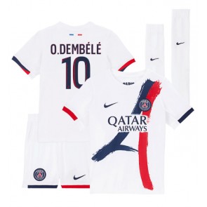 Paris Saint-Germain Ousmane Dembele #10 Borta Kläder Barn 2024-25 Kortärmad (+ Korta byxor)